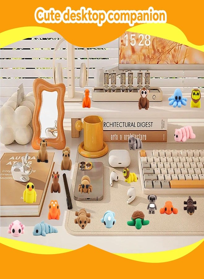 FUNKY STORE 45 pcs Animal Figurines, 3D Printed Animal Figurines Set, Articulated, Goodie Bag Stuffers, Party Favors, Classroom Rewards, Office Desk Pets, Valentines Days Gift, Easter - Image 4